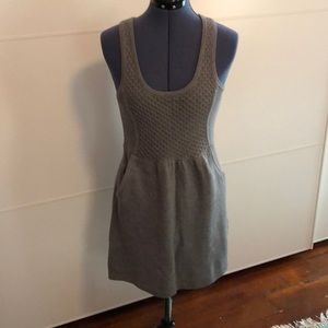 Grey sweater dress with pockets